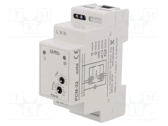ZAMEL PCM-32 Relé de tiempo analógico 230VAC ZAMEL PCM-32 Relé de tiempo analógico 230VAC