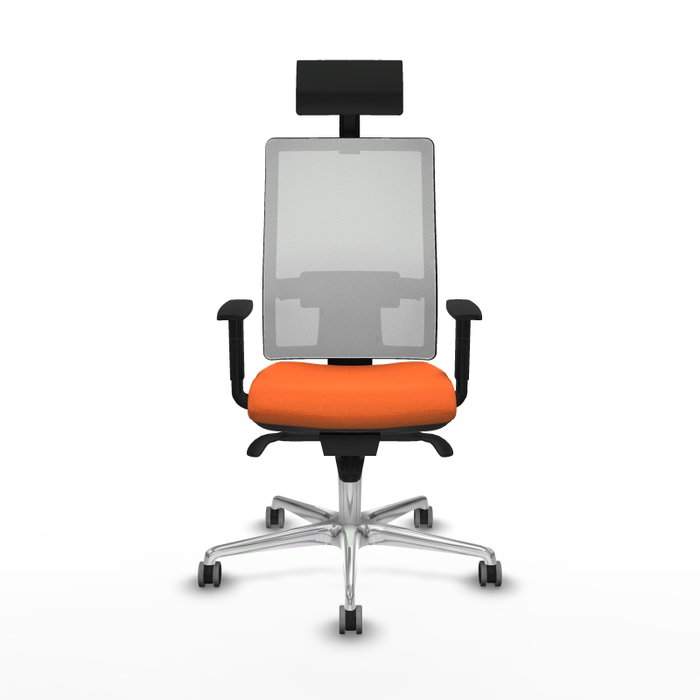 PIQUERAS Y CRESPO Silla de oficina Horna con mecanismo Sincro, Naranja y Blanco PIQUERAS Y CRESPO Silla de oficina Horna con mecanismo Sincro, Naranja y Blanco