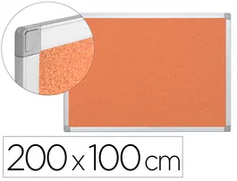 Q-connect Pizarra Corcho Marco Aluminio 200x100 cm Extra Corcho 5 mm