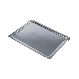 STARPAK Fuentes de servicio desechables plateadas PAPSTAR Einweg-Servierplatten
