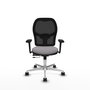 PIQUERAS Y CRESPO Silla de oficina Jorquera con mecanismo Sincro/Traslack, Gris y Negro