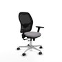 PIQUERAS Y CRESPO Silla de oficina Jorquera con mecanismo Sincro/Traslack, Gris y Negro