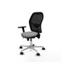 PIQUERAS Y CRESPO Silla de oficina Jorquera con mecanismo Sincro/Traslack, Gris y Negro