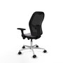 PIQUERAS Y CRESPO Silla de oficina Jorquera con mecanismo Sincro/Traslack, Gris y Negro