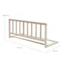 Roba Barandilla de Cama 90 cm ROB1697467687029 - Protección Anticaída Segura para Bebés y Niños de 18 Meses a 5 Años - Fácil Montaje - Madera Natural