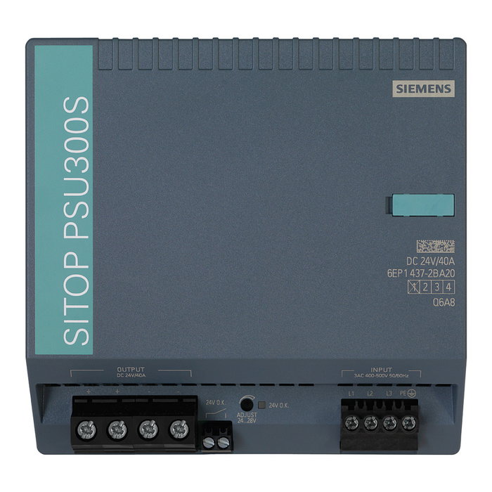 Siemens SITOP PSU300S 6EP1437-2BA20 40A 400-500VAC Siemens SITOP PSU300S 6EP1437-2BA20 40A 400-500VAC