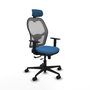 PIQUERAS Y CRESPO Silla de oficina Jorquera Azul claro y Gris