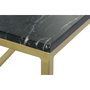 DKD Home Decor Set de 3 Mesitas Auxiliares de Mármol y Hierro Negro y Dorado