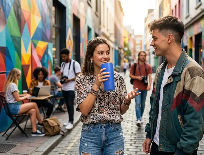 Antartik Vaso térmico Mono tapa hermética azul marino 520 ml Antartik Vaso térmico Mono tapa hermética azul marino 520 ml
