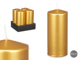 Acorde Vela Taco Ancha Oro 20 cm (Set de 8)