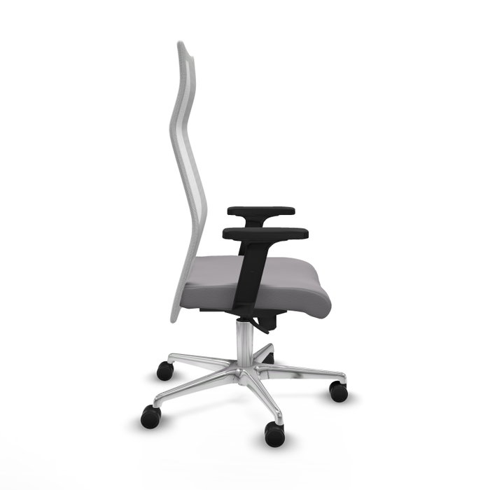 PIQUERAS Y CRESPO Sillón Albacete con Mecanismo Sincro, Similpiel Gris y Malla Blanca PIQUERAS Y CRESPO Sillón Albacete con Mecanismo Sincro, Similpiel Gris y Malla Blanca