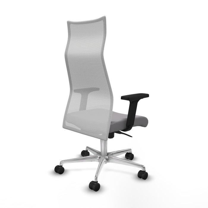 PIQUERAS Y CRESPO Sillón Albacete con Mecanismo Sincro, Similpiel Gris y Malla Blanca PIQUERAS Y CRESPO Sillón Albacete con Mecanismo Sincro, Similpiel Gris y Malla Blanca