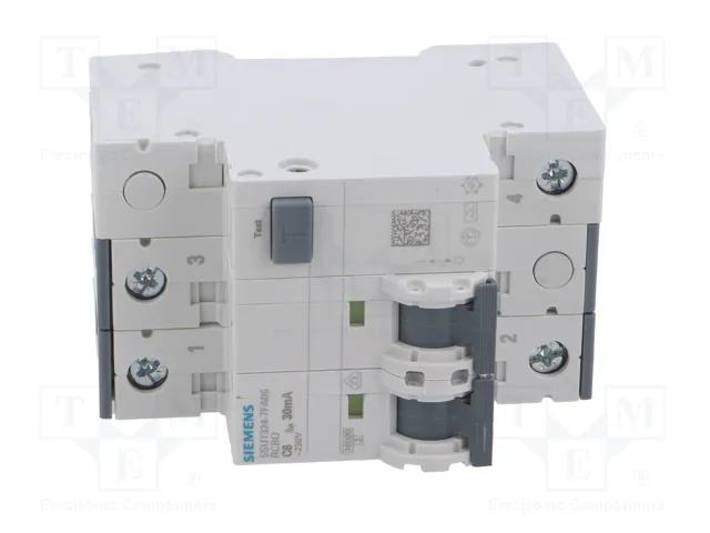 SIEMENS 5SU1324-7FA06 Interruptor de diversas marchas RCBO 6A 30mA 2 polos