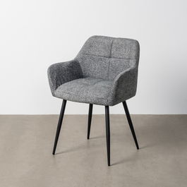 Silla Jaspeado Verde Tejido-Metal 59 X 54 X 81 cm