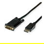 ROLINE 11.04.5970 Cable DisplayPort a VGA, DP Macho a VGA Macho, Negro, 1m