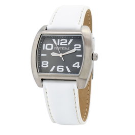PERTEGAZ P70260-G Reloj Analógico con Correa de Piel Blanca