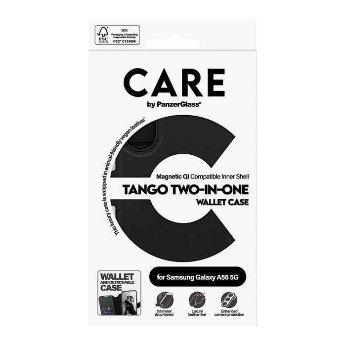 PanzerGlass Tango 2-in-1 Wallet para Samsung Galaxy A56 5G, Negro PanzerGlass Tango 2-in-1 Wallet para Samsung Galaxy A56 5G, Negro