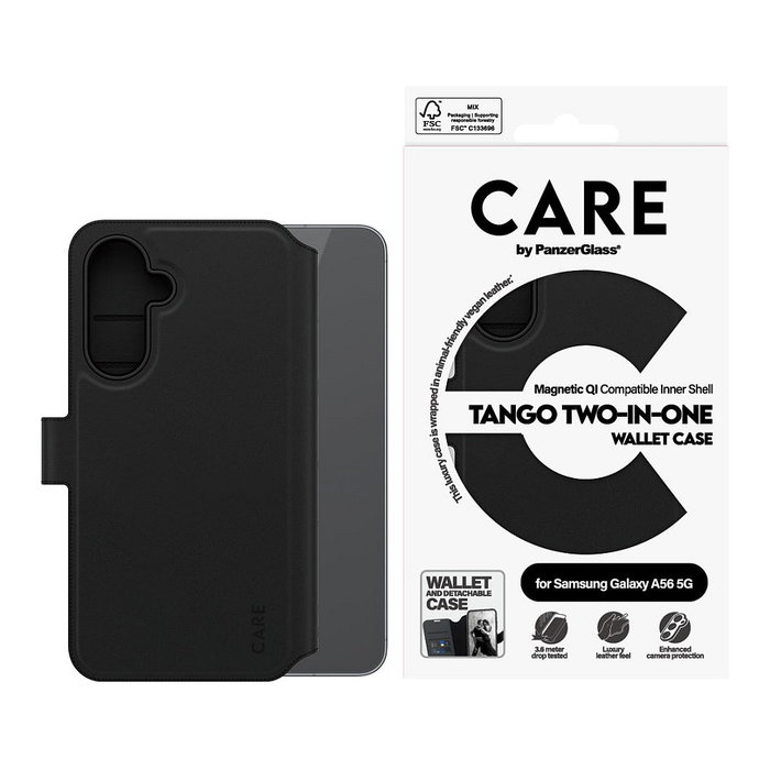 PanzerGlass Tango 2-in-1 Wallet para Samsung Galaxy A56 5G, Negro PanzerGlass Tango 2-in-1 Wallet para Samsung Galaxy A56 5G, Negro