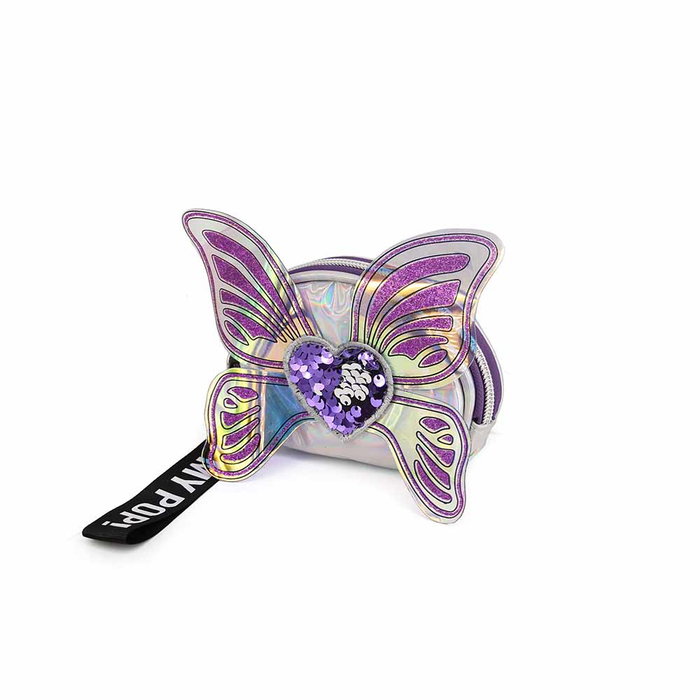 Oh My Pop Monedero Oval Wings Plateado PVC 9x11.5x4.5cm Oh My Pop Monedero Oval Wings Plateado PVC 9x11.5x4.5cm