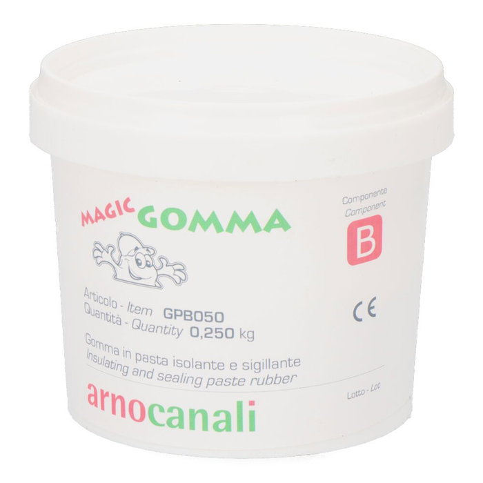 Magic Gomma Bicomponente en Pasta 2x250g Aislante Líquido Solidificable Ignífugo Flexible