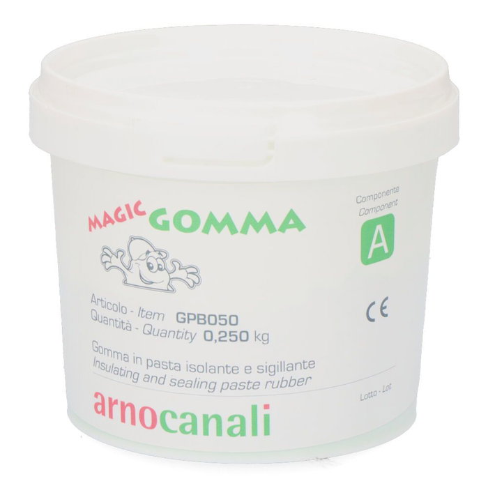 Magic Gomma Bicomponente en Pasta 2x250g Aislante Líquido Solidificable Ignífugo Flexible
