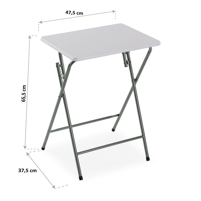 Versa Mesa Plegable Blanca 37.5 x 65.5 cm