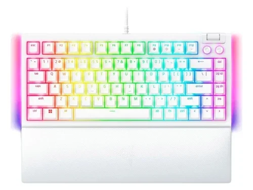 Razer Teclado BlackWidow V4 75% Blanco RZ03-05001700-R3M1 Mecánico Gaming Aluminio RGB