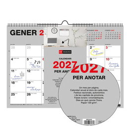 MIQUELRIUS Calendario de escritorio 2027 Paret Basic Mensual A4
