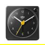 Braun BC-02-XB Reloj Despertador Clásico Analógico Negro con Luz de Fondo y Alarma Creciente