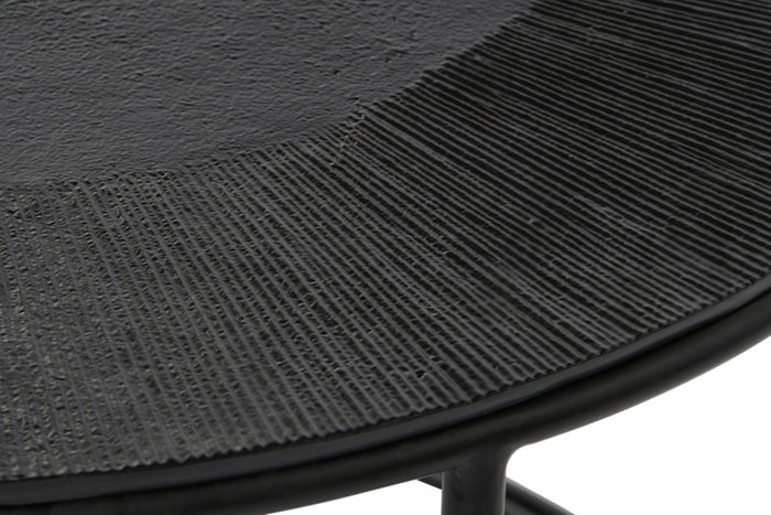 DKD Home Decor Set de 2 Mesas Auxiliares Negro