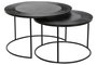 DKD Home Decor Set de 2 Mesas Auxiliares Negro