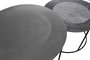 DKD Home Decor Set de 2 Mesas Auxiliares Negro