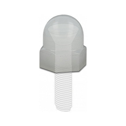 DeLOCK Tapón protector hexagonal con rosca interior para tornillo M6, blanco, 10 piezas