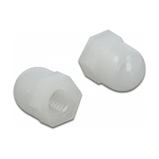 DeLOCK Tapón protector hexagonal con rosca interior para tornillo M6, blanco, 10 piezas