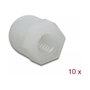 DeLOCK Tapón protector hexagonal con rosca interior para tornillo M6, blanco, 10 piezas