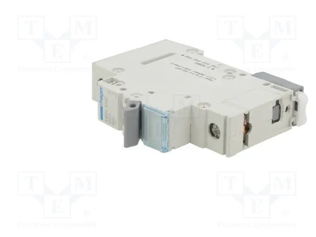 HAGER MBN163E Interruptor magnetotérmico 63A 1 polo 6kA HAGER MBN163E Interruptor magnetotérmico 63A 1 polo 6kA