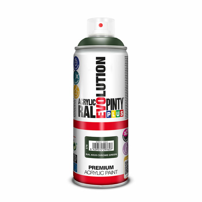 Pinty Plus Pintura acrílica spray evolution 520 cc RAL 6020 chrome green