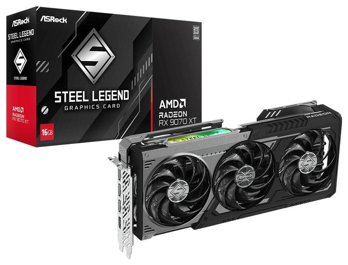 ASRock Radeon RX 9070 XT Steel Legend Dark 16GB GDDR6
