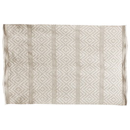 Home Deco Factory Alfombra Beige 140x200 cm, Motivos Geométricos, Tapis, Decoración Hogar