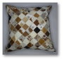 DKD Home Decor Cojín de Piel y Poliéster Camel