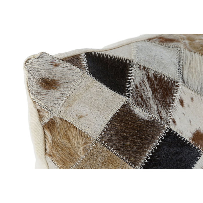 DKD Home Decor Cojín de Piel y Poliéster Camel DKD Home Decor Cojín de Piel y Poliéster Camel
