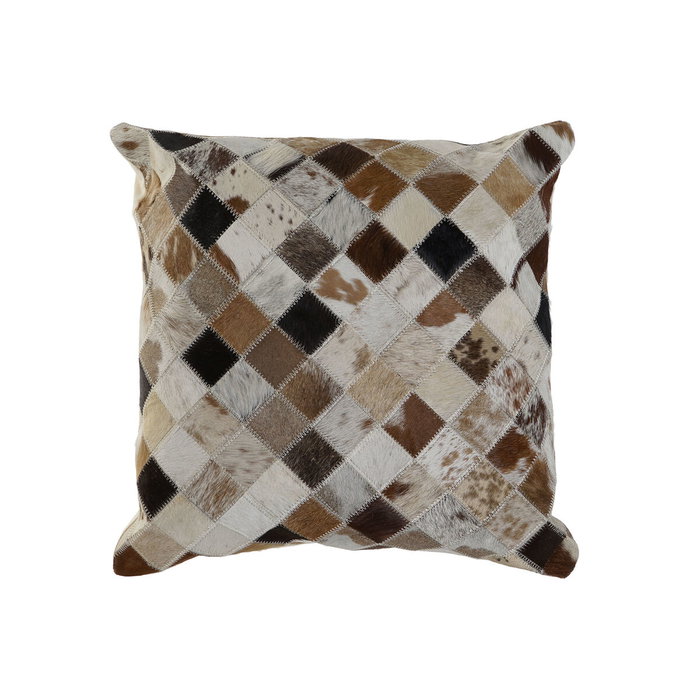 DKD Home Decor Cojín de Piel y Poliéster Camel DKD Home Decor Cojín de Piel y Poliéster Camel