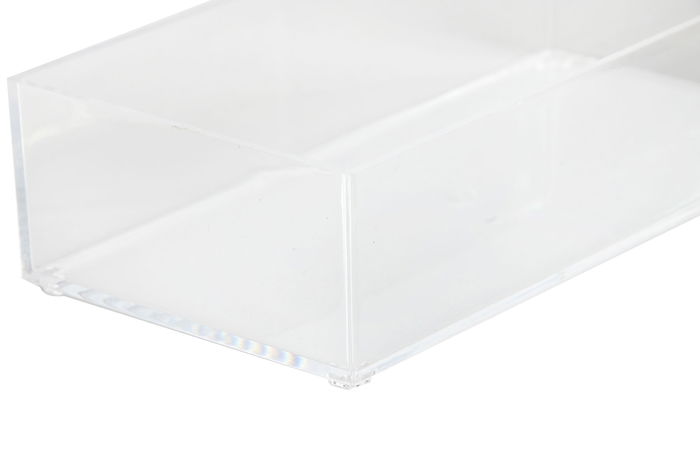 DKD Home Decor Caja Transparente Natural PS Bambú 19 x 9.5 x 10 cm (4 Unidades)