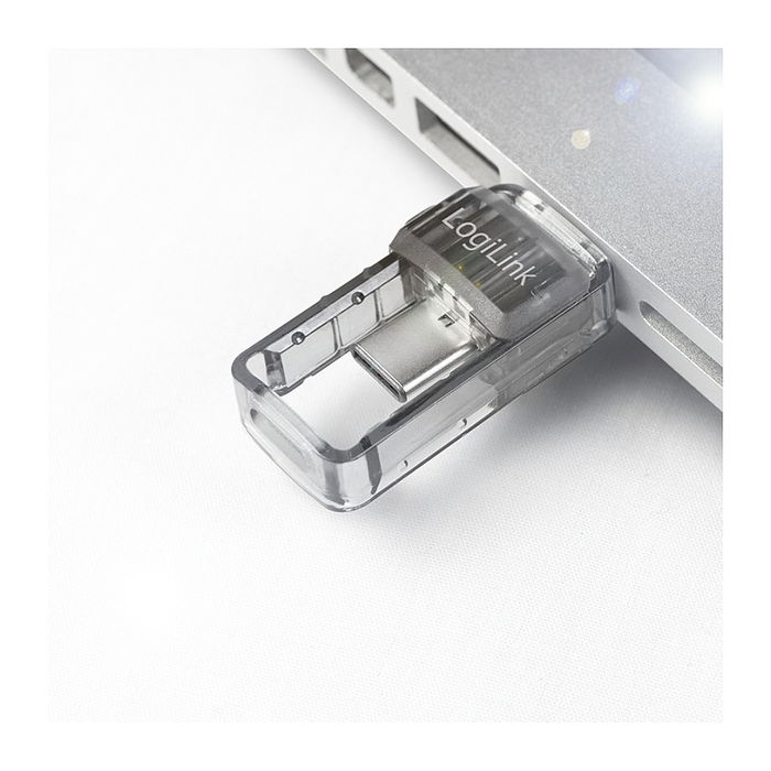 LogiLink Adaptador Bluetooth 5.0, USB 3.2 Tipo-A y Tipo-C, Dongle para PC y Laptop