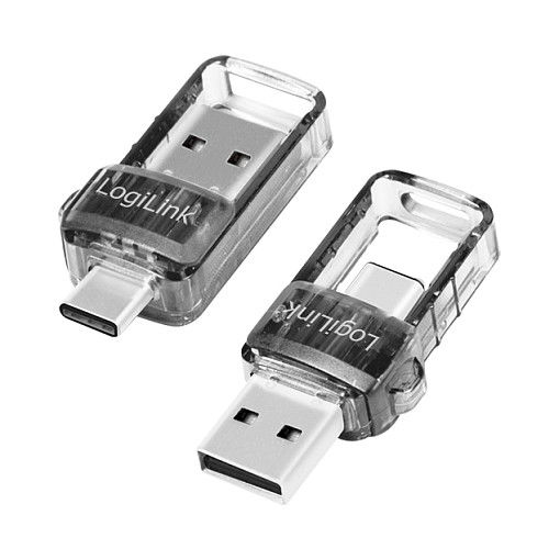 LogiLink Adaptador Bluetooth 5.0, USB 3.2 Tipo-A y Tipo-C, Dongle para PC y Laptop