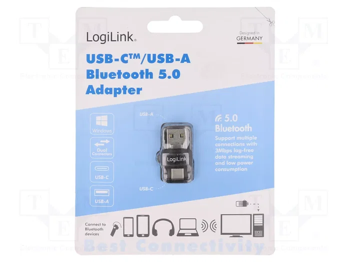 LogiLink BT0054 Adaptador Bluetooth 5.0 USB-A y USB-C