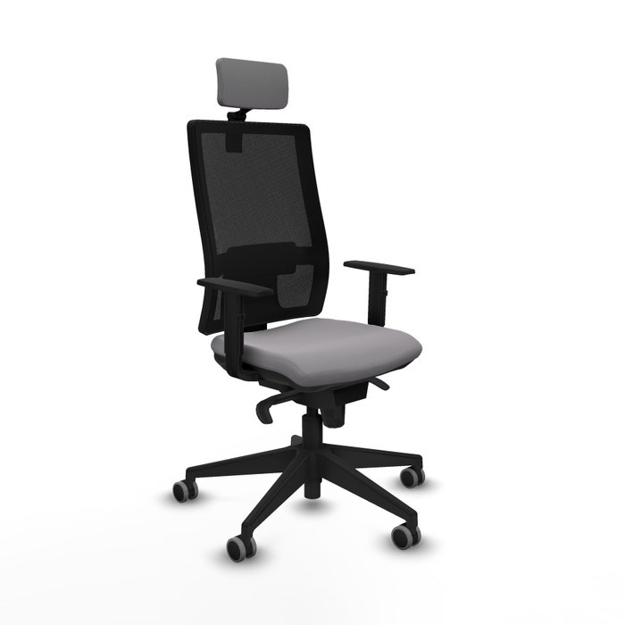 PIQUERAS Y CRESPO Silla de oficina Horna con mecanismo Sincro, Gris y Negro PIQUERAS Y CRESPO Silla de oficina Horna con mecanismo Sincro, Gris y Negro