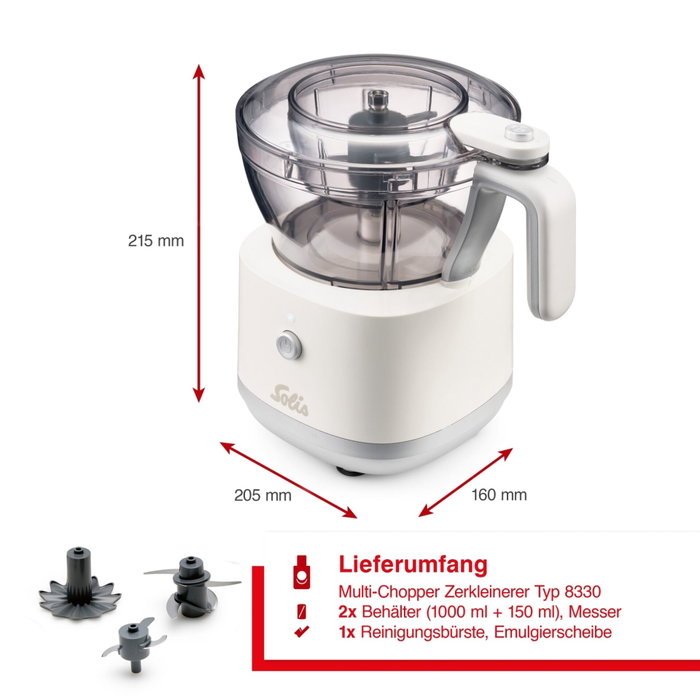 Solis Multi Chopper Type 8330 con dos recipientes