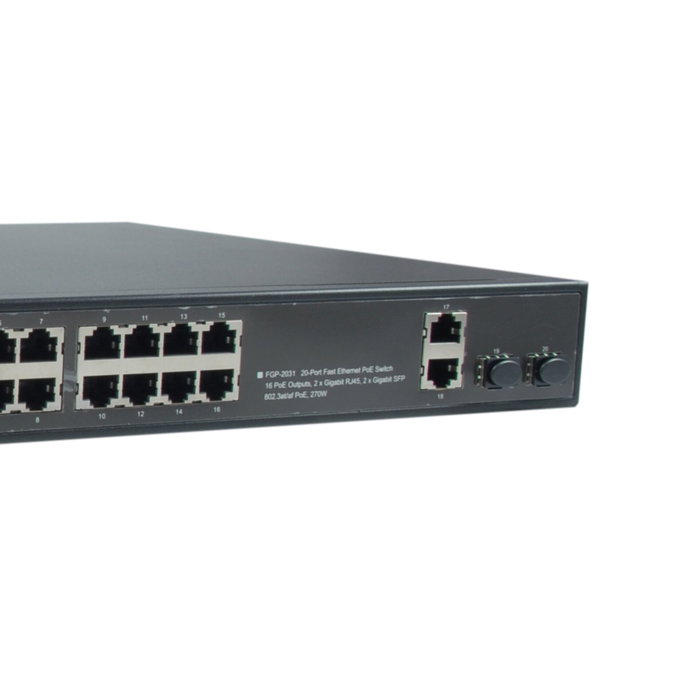 LevelOne FGP-2031 Switch Fast Ethernet 20 Puertos PoE 270W LevelOne FGP-2031 Switch Fast Ethernet 20 Puertos PoE 270W