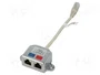 GOOBAY Divisor RJ45 Cat 5 con 1 enchufe y 2 tomas, 0,15m